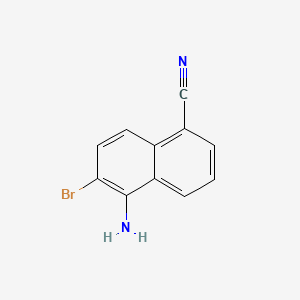 molecular formula C11H7BrN2 B567283 5-Amino-6-bromo-1-naphthonitrile CAS No. 1240642-73-2