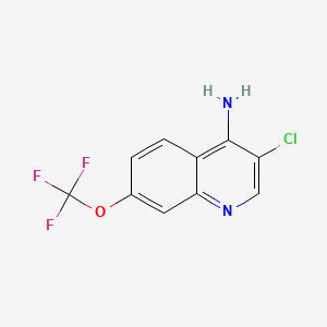 molecular formula C10H6ClF3N2O B567286 3-Chloro-7-(trifluoromethoxy)quinolin-4-amine CAS No. 1211355-50-8