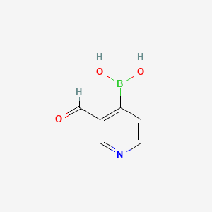 molecular formula C6H6BNO3 B567287 (3-Formylpyridin-4-YL)boronic acid CAS No. 1256355-58-4