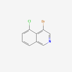 molecular formula C9H5BrClN B567290 4-Bromo-5-chloroisoquinoline CAS No. 1256787-17-3