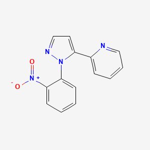 molecular formula C14H10N4O2 B567292 2-(1-(2-nitrophenyl)-1H-pyrazol-5-yl)pyridine CAS No. 1269291-81-7