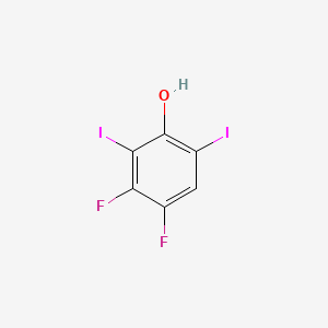 molecular formula C6H2F2I2O B567295 3,4-Difluoro-2,6-diiodophenol CAS No. 1228093-47-7