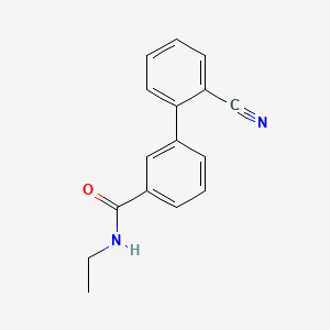 molecular formula C16H14N2O B567297 3-(2-Cyanophenyl)-N-ethylbenzamide CAS No. 1365272-76-9