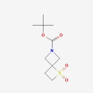 molecular formula C10H17NO4S B567298 1,1-Dioxo-1-thia-6-azaspiro[3.3]heptane-6-carboxylic acid tert-butyl ester CAS No. 1223573-25-8