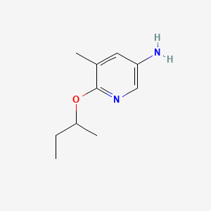 molecular formula C10H16N2O B567301 6-(sec-Butoxy)-5-methylpyridin-3-amine CAS No. 1247912-28-2