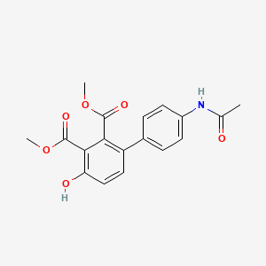 molecular formula C18H17NO6 B5673130 dimethyl 4'-(acetylamino)-4-hydroxybiphenyl-2,3-dicarboxylate 