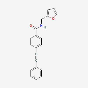 molecular formula C20H15NO2 B5673170 N-(furan-2-ylmethyl)-4-(phenylethynyl)benzamide 
