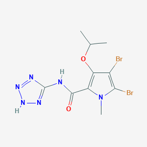 B056732 4,5-Dibromo-1-methyl-3-[(propan-2-yl)oxy]-N-(2H-tetrazol-5-yl)-1H-pyrrole-2-carboxamide CAS No. 113589-14-3