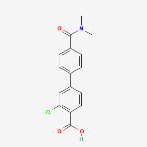 3-Chloro-4'-(dimethylcarbamoyl)-[1,1'-biphenyl]-4-carboxylic acid