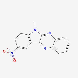 molecular formula C15H10N4O2 B5673242 6H-Indolo[2,3-b]quinoxaline, 6-methyl-9-nitro- CAS No. 91658-78-5