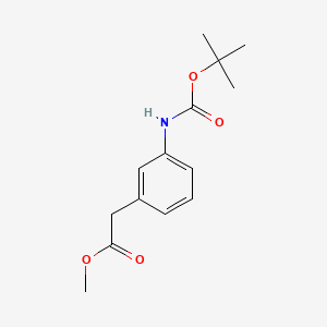 molecular formula C14H19NO4 B567327 Methyl N-Boc-3-aminophenylacetate CAS No. 1256633-22-3