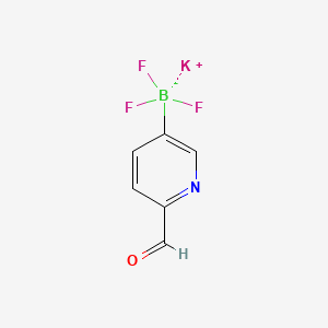 molecular formula C6H4BF3KNO B567333 Potassium trifluoro(6-formylpyridin-3-yl)borate CAS No. 1245906-61-9