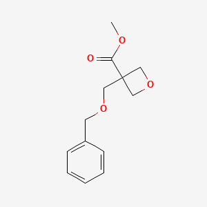 molecular formula C13H16O4 B567334 Methyl 3-(benzyloxymethyl)oxetane-3-carboxylate CAS No. 1253790-92-9