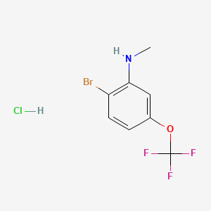 molecular formula C8H8BrClF3NO B567337 2-Bromo-N-methyl-5-(trifluoromethoxy)aniline hydrochloride CAS No. 1215206-76-0