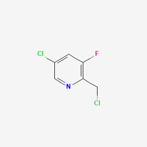 molecular formula C6H4Cl2FN B567338 5-Chloro-2-(chloromethyl)-3-fluoropyridine CAS No. 1227585-36-5
