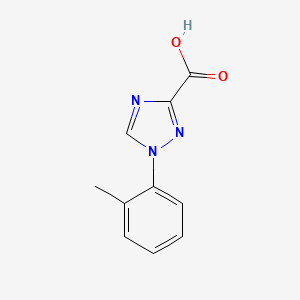 molecular formula C10H9N3O2 B567345 1-(o-Tolyl)-1H-1,2,4-triazole-3-carboxylic acid CAS No. 1245644-79-4