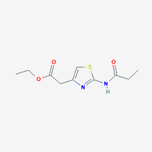 molecular formula C10H14N2O3S B5673459 ETHYL (2-(PROPIONYLAMINO)-1,3-THIAZOL-4-YL)ACETATE CAS No. 301226-54-0