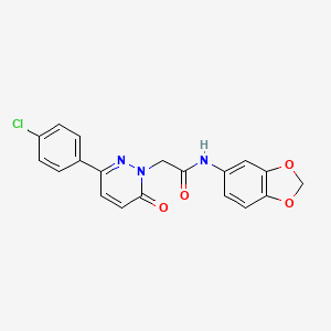 molecular formula C19H14ClN3O4 B5673464 N-(1,3-benzodioxol-5-yl)-2-[3-(4-chlorophenyl)-6-oxopyridazin-1(6H)-yl]acetamide 