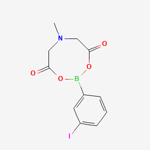 molecular formula C11H11BINO4 B567348 2-(3-Iodophenyl)-6-methyl-1,3,6,2-dioxazaborocane-4,8-dione CAS No. 1287221-37-7