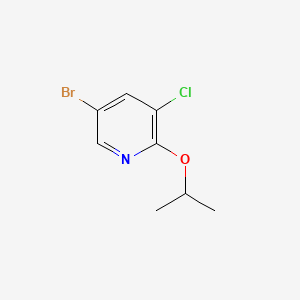 molecular formula C8H9BrClNO B567350 5-Bromo-3-chloro-2-isopropoxypyridine CAS No. 1211531-67-7