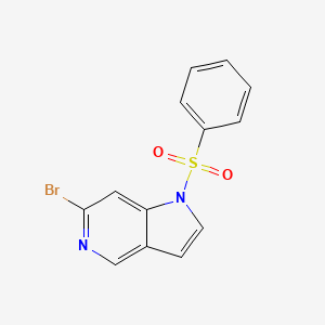 molecular formula C13H9BrN2O2S B567354 1-(Phenylsulfonyl)-6-bromo-5-azaindole CAS No. 1227270-56-5