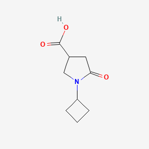 B567356 1-Cyclobutyl-5-oxopyrrolidine-3-carboxylic acid CAS No. 1223748-42-2
