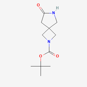 molecular formula C11H18N2O3 B567363 Tert-butyl 7-oxo-2,6-diazaspiro[3.4]octane-2-carboxylate CAS No. 1234616-51-3