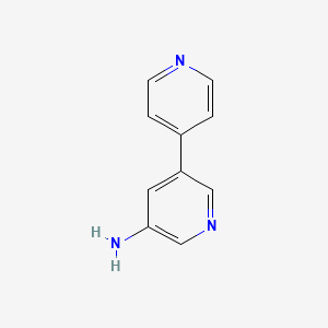 molecular formula C10H9N3 B567373 [3,4'-Bipyridin]-5-amine CAS No. 1214324-04-5