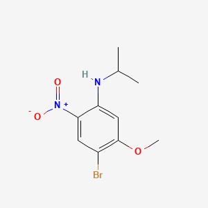 molecular formula C10H13BrN2O3 B567374 4-Bromo-N-isopropyl-5-methoxy-2-nitroaniline CAS No. 1330750-43-0