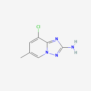 molecular formula C7H7ClN4 B567379 8-Chloro-6-methyl-[1,2,4]triazolo[1,5-a]pyridin-2-amine CAS No. 1313712-48-9