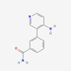 molecular formula C12H11N3O B567383 3-(4-Aminopyridin-3-yl)benzamide CAS No. 1258626-62-8