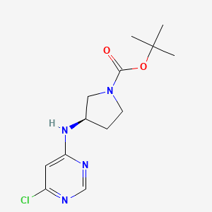 B567385 (R)-3-(6-Chloro-pyrimidin-4-ylamino)-pyrrolidine-1-carboxylic acid tert-butyl ester CAS No. 1289585-36-9