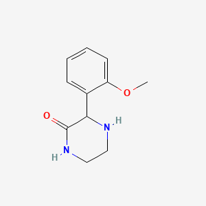 molecular formula C11H14N2O2 B567386 3-(2-Methoxyphenyl)piperazin-2-one CAS No. 1246548-55-9
