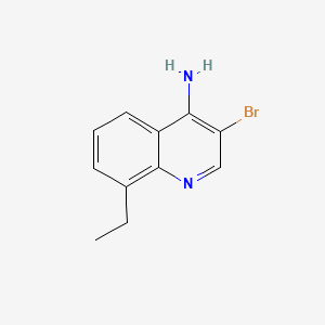 molecular formula C11H11BrN2 B567387 3-Bromo-8-ethylquinolin-4-amine CAS No. 1210366-96-3
