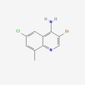 molecular formula C10H8BrClN2 B567388 3-Bromo-6-chloro-8-methylquinolin-4-amine CAS No. 1208877-69-3