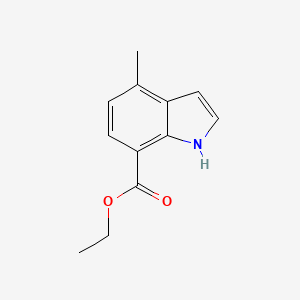 molecular formula C12H13NO2 B567389 Ethyl 4-methyl-1H-indole-7-carboxylate CAS No. 1314077-71-8
