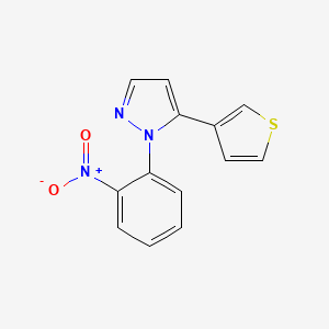 1-(2-nitrophenyl)-5-(thiophen-3-yl)-1H-pyrazole