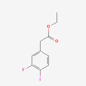 molecular formula C10H10FIO2 B567396 Ethyl 2-(3-fluoro-4-iodophenyl)acetate CAS No. 1261606-34-1