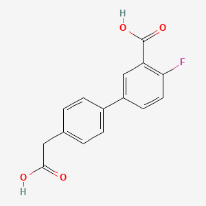 5-[4-(Carboxymethyl)phenyl]-2-fluorobenzoic acid