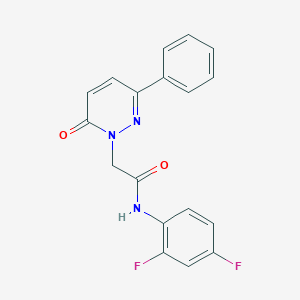 molecular formula C18H13F2N3O2 B5674241 N-(2,4-difluorophenyl)-2-(6-oxo-3-phenylpyridazin-1(6H)-yl)acetamide 