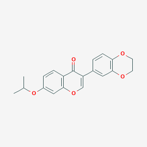 molecular formula C20H18O5 B5674265 3-(2,3-dihydrobenzo[b][1,4]dioxin-6-yl)-7-isopropoxy-4H-chromen-4-one 