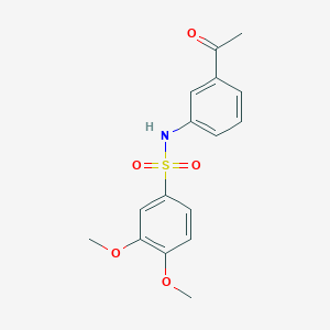 molecular formula C16H17NO5S B5674268 N-(3-ACETYLPHENYL)-3,4-DIMETHOXYBENZENE-1-SULFONAMIDE 