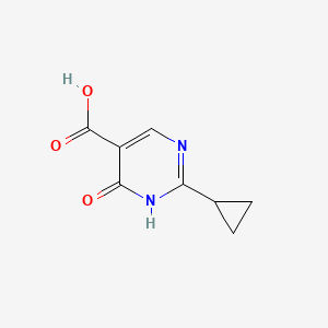 molecular formula C8H8N2O3 B567431 2-Cyclopropyl-6-oxo-1,6-dihydropyrimidine-5-carboxylic acid CAS No. 1219561-35-9