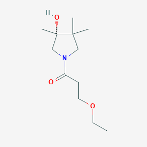 molecular formula C12H23NO3 B5674346 3-ethoxy-1-[(3R)-3-hydroxy-3,4,4-trimethylpyrrolidin-1-yl]propan-1-one 