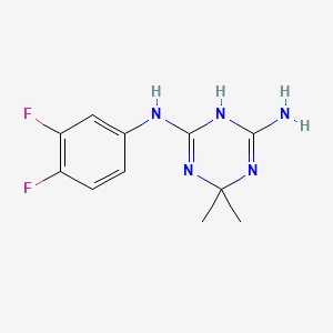 molecular formula C11H13F2N5 B5674368 N2-(3,4-Difluorophenyl)-6,6-dimethyl-1,6-dihydro-[1,3,5]triazine-2,4-diamine 