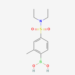 molecular formula C11H18BNO4S B567437 4-(N,N-二乙基氨磺酰基)-2-甲基苯硼酸 CAS No. 1217501-54-6