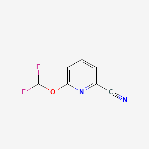 molecular formula C7H4F2N2O B567445 6-(Difluoromethoxy)picolinonitrile CAS No. 1214349-26-4