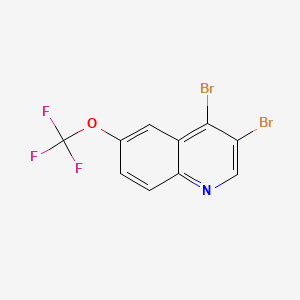 molecular formula C10H4Br2F3NO B567447 3,4-Dibromo-6-(trifluoromethoxy)quinoline CAS No. 1210626-30-4