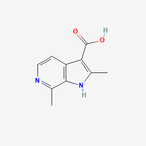 molecular formula C10H10N2O2 B567455 2,7-Dimethyl-1H-pyrrolo[2,3-c]pyridine-3-carboxylic acid CAS No. 1227268-93-0