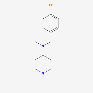 molecular formula C14H21BrN2 B5674619 N-[(4-bromophenyl)methyl]-N,1-dimethylpiperidin-4-amine 